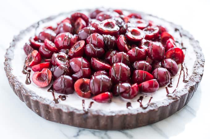 No-Bake Chocolate Cherry Ice Cream Tart: Easy Summer Treat